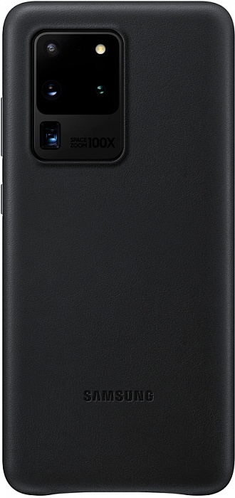 Чехол-накладка Leather Cover для Samsung Galaxy S20 Ultra (черный)